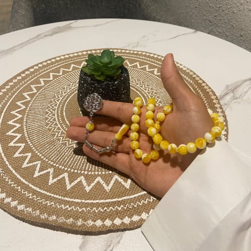 سبحة بكلايت اصفر