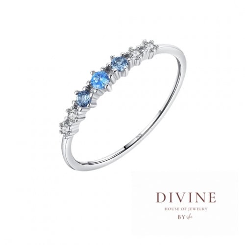simple Charm Blue silver 925 ring