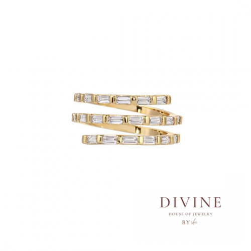 Three Layer Premium gold plated silver 925 ring