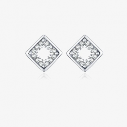 Classic Geometric Clear silver925 earrings
