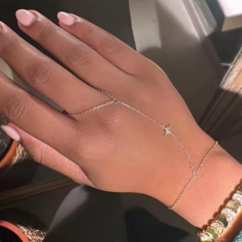 North star hand chain silver 925