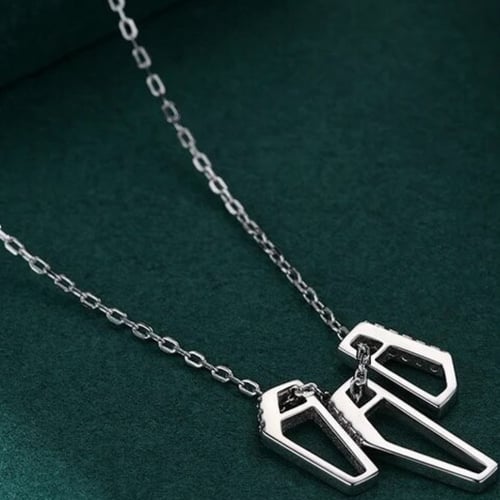 Personality Geometric silver 925 necklace