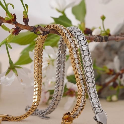 Bangle stainless steel silver bracelet