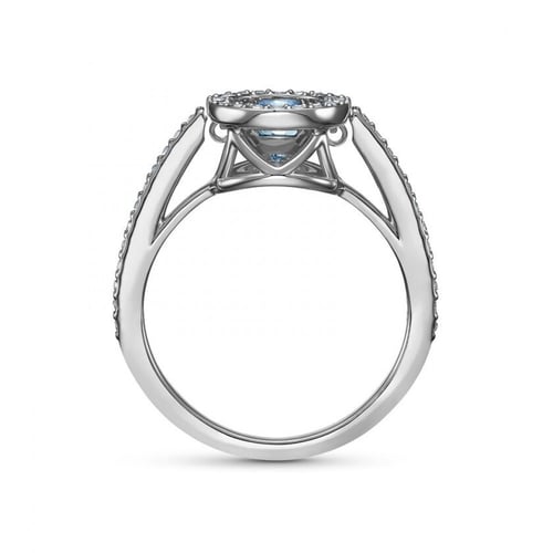 dancing blue stone silver ring