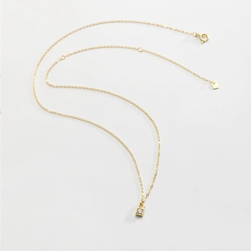 two gold & silver 925 locks necklaces