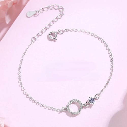 Circle Charm 925 silver Bracelets
