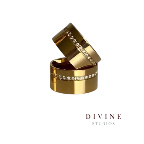 wide band stainless steel ring