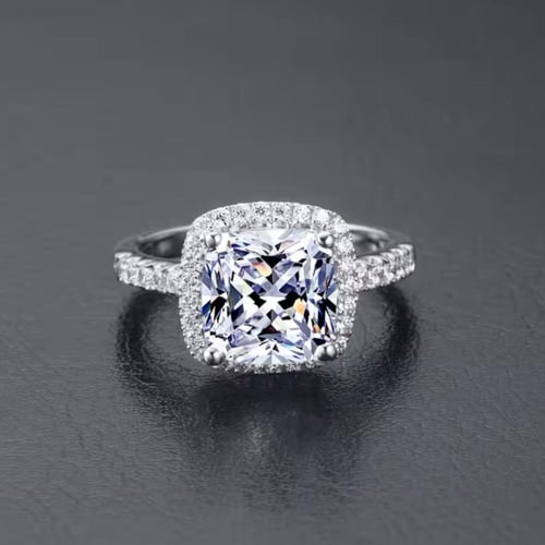 Square stone silver 925 ring