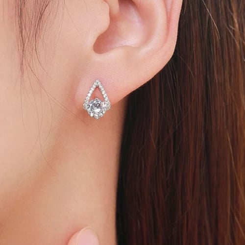 triangle shaped silver 925 earrings