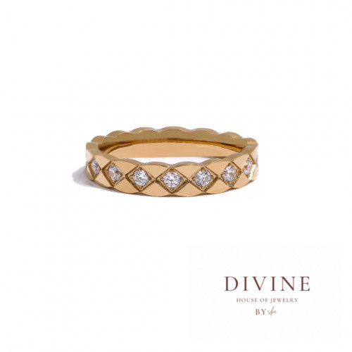 Classic gold plated steel ring