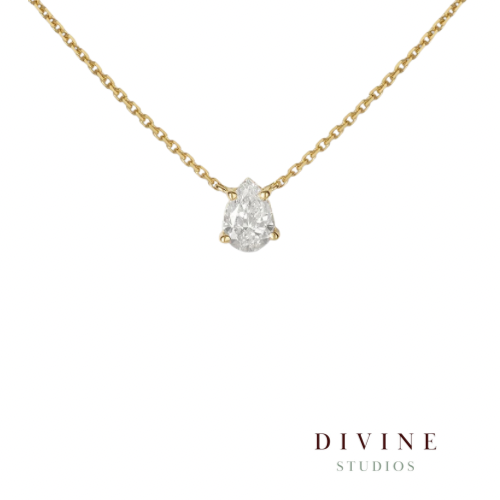 drop 18K stainless steel necklace