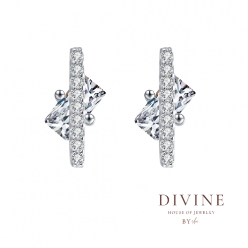 Simple Irregular Geometry silver 925 earrings