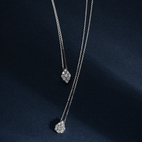 charming water drop cut silver 925 necklace