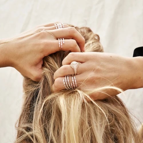 Three Layer Premium gold plated silver 925 ring