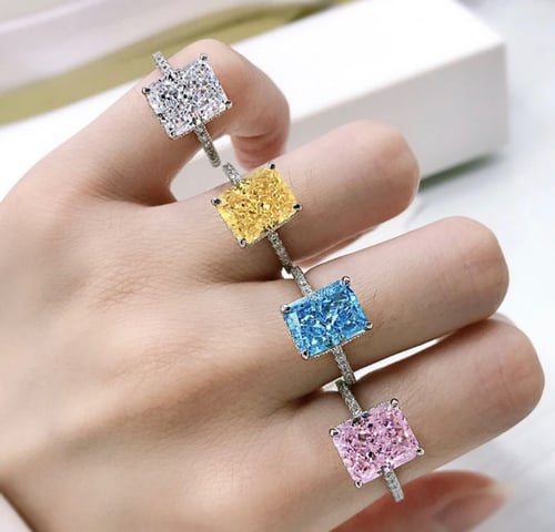 ice cut green stone silver 925 ring