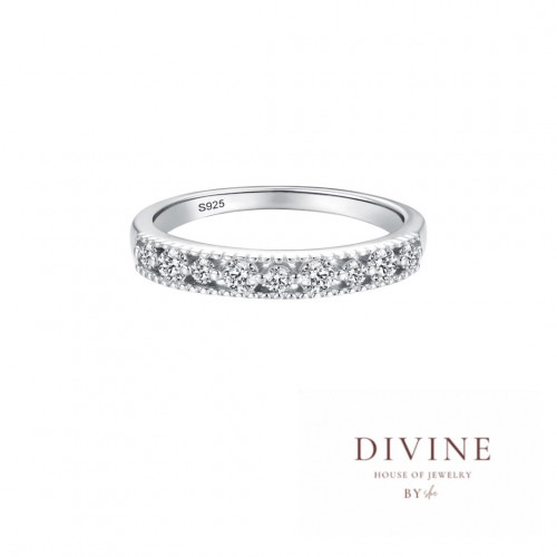 Stackable Round silver 925 ring