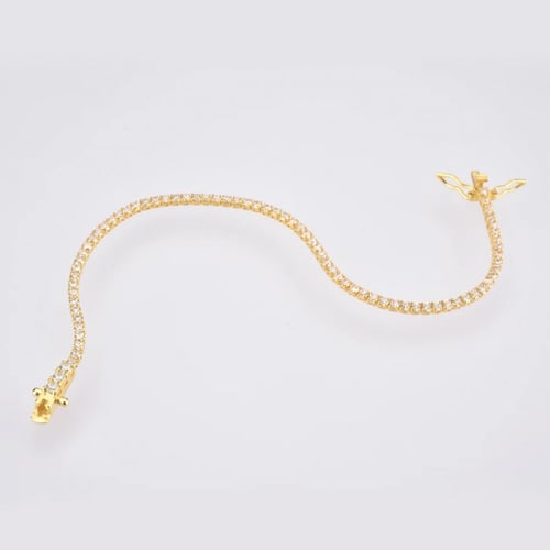 tennis silver 925 gold plated bracelet