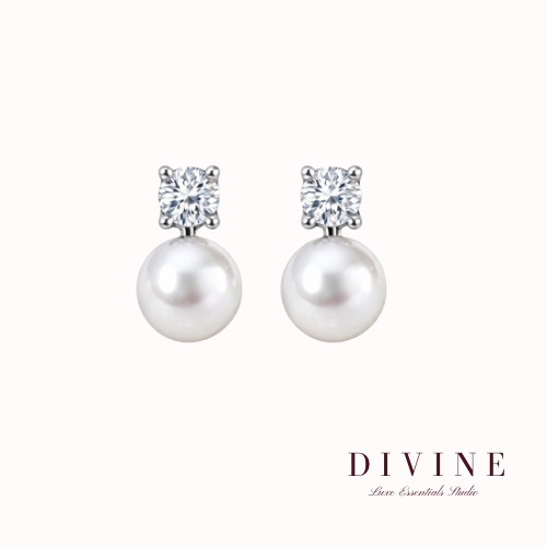 Pearl simple earrings