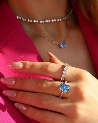 ice cut green stone silver 925 ring