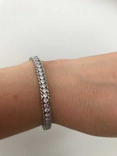 Bangle stainless steel silver bracelet
