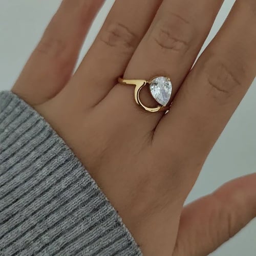 Abnormal stone wave stainless steel ring