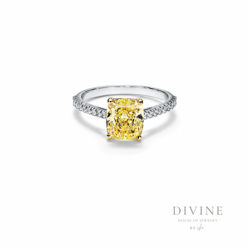 mini yellow silver 925 ring