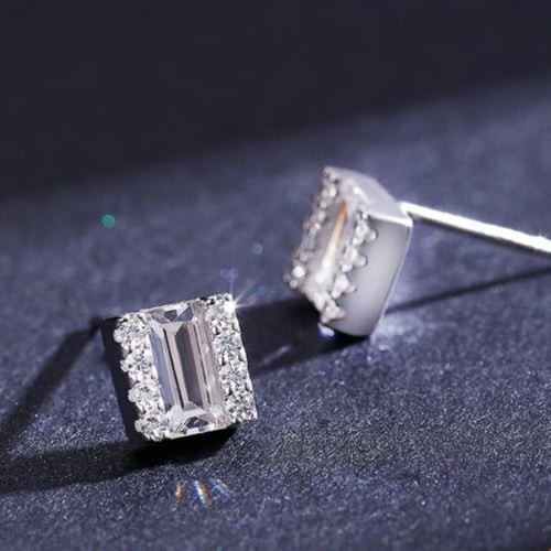 Vintage Emerald silver 925 earrings