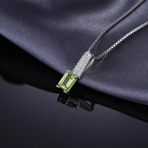 micro emerald silver 925 necklace