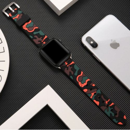 سوار جيشي سليكون ساعة ابل Army Sport Band