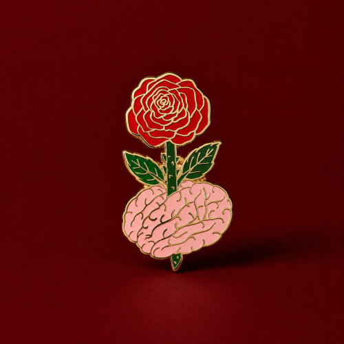 Brain flower pin