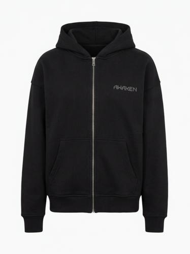 RF - BLACK ZIPPER HOODIE