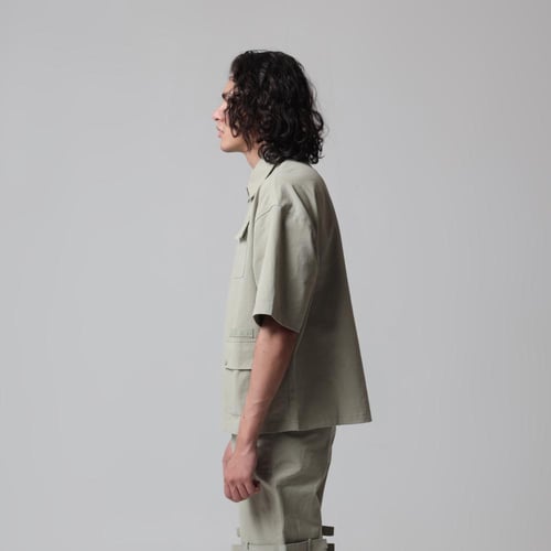 Straps Cargo Shirt - Light Olive