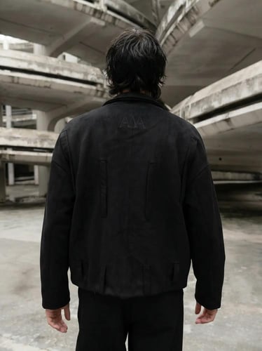 RF- BLACK SUEDE STRAP JACKET