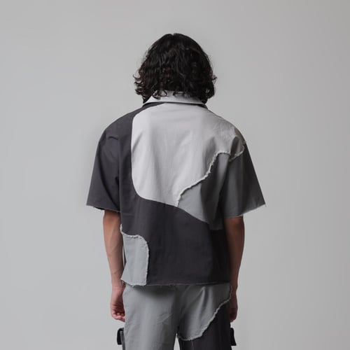 Patches Cargo Shirt - Grey shades