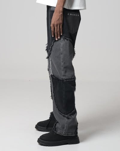RS - BLACK DENIM BATCHES PANTS