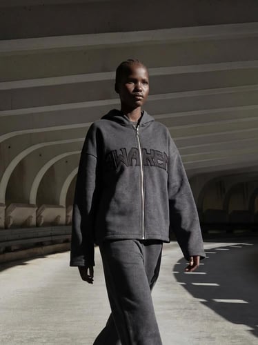 RF - WASHED BLACK ZIP HOODIE