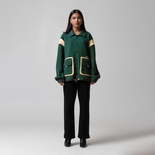 AWAKEN JACKET - GREEN & CREAM