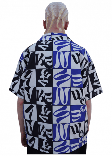 Squares Shirt - Blue & Black