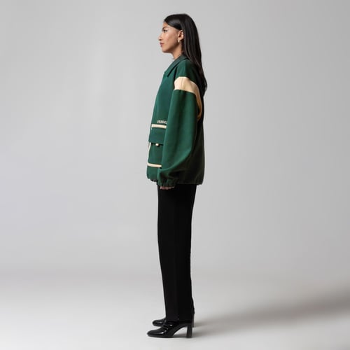 AWAKEN JACKET - GREEN & CREAM