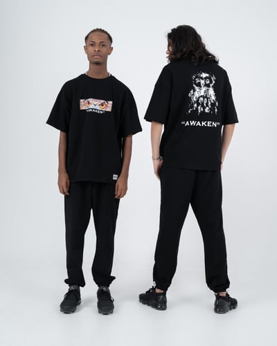 UNI-SEX OWL EYES T-SHIRT - BLACK