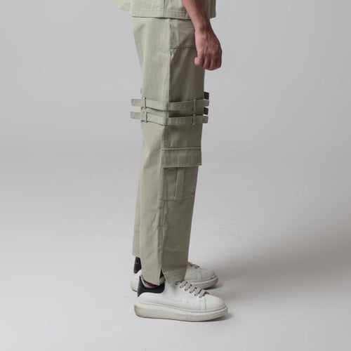 Straps Cargo Pants - Light Olive