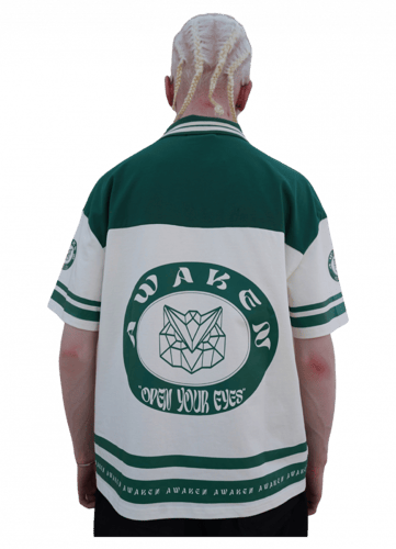 Polo Shirt - Cream & Green