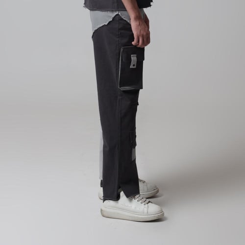 Patches Cargo Pants - Grey Shades