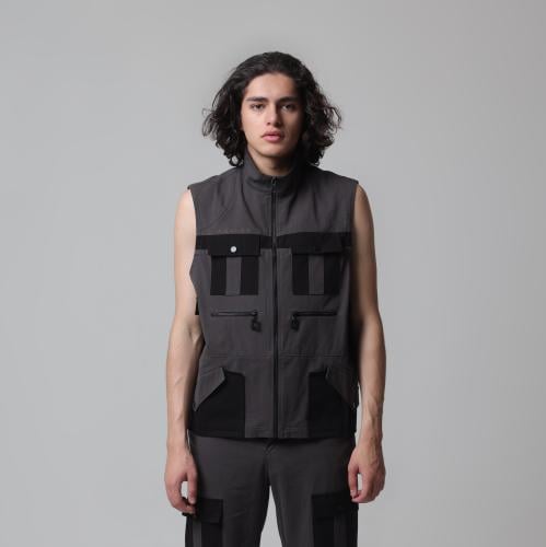 Utility Cargo Vest - Black