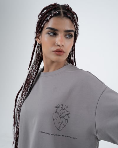 UNI-SEX AWAKEN YOUR HEART - DARK GREY