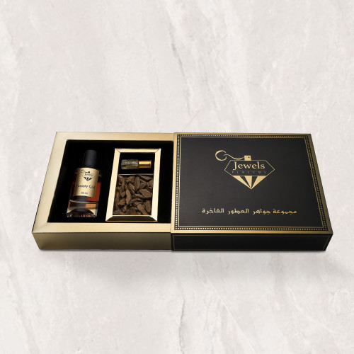 مجموعة(1) عطر هابي جيرل 50 مل وربع تولة مسك ملكي و...
