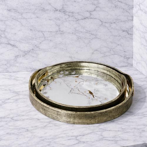 صينية تقديم بسطح مرايا