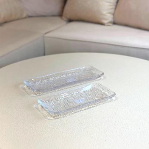 صحن تقديم زجاج