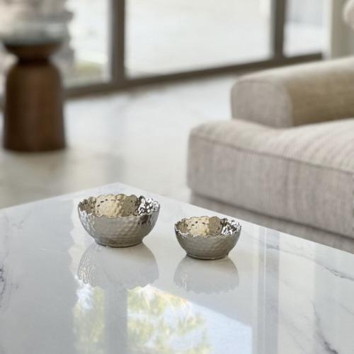 زبدية سيراميك فضي