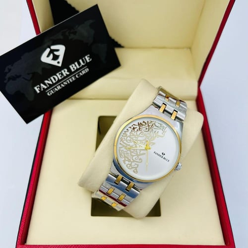 ساعة رجالي فندر بلو ( زخرفة عربي )